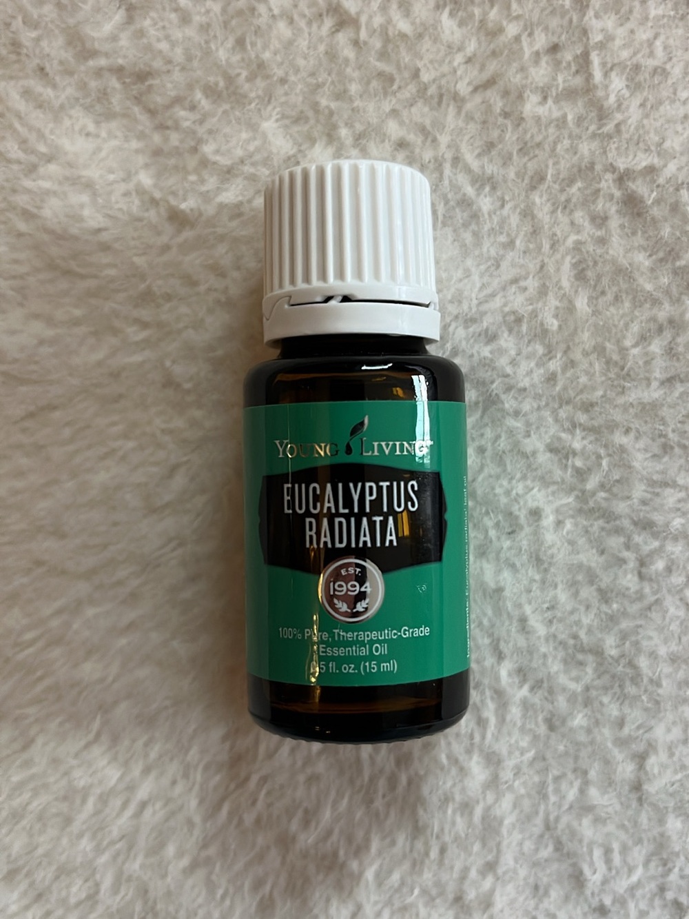 Young Living Eucalyptus Radiata - Green and White Bottle